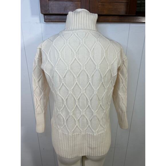 AYR The Sweetie Wool Turtleneck Sweater in Cream. Size XS - Picture 3 of 6
